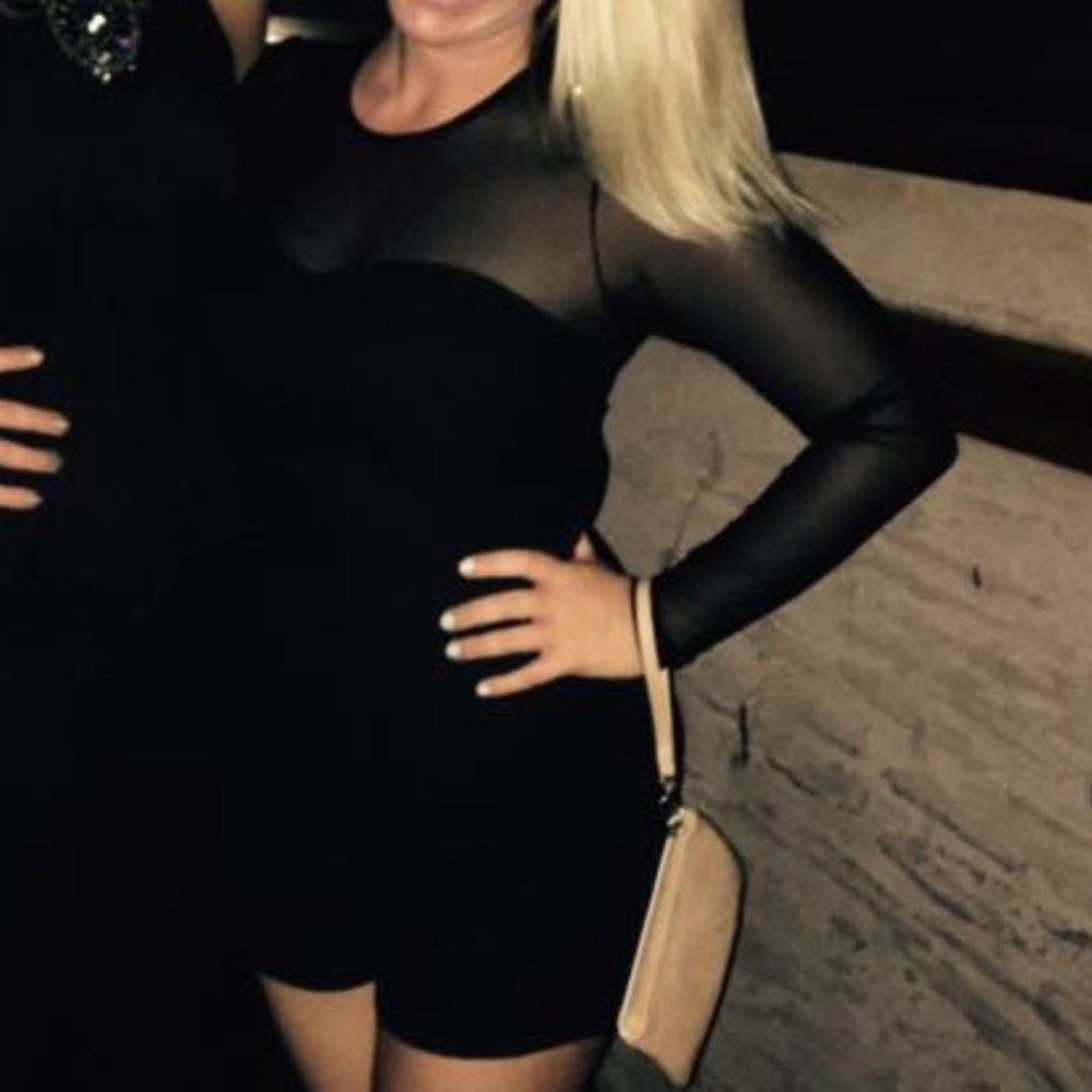 Express Black long sleeve romper